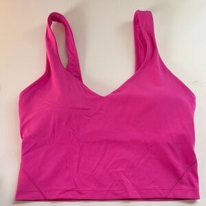 Lululemon Hot Pink Seamless V-Neck Sports Bra Top 6